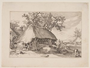 Tafel 7, aus Landschaften mit Bauernhäusern