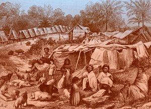Panama-Dorf, späte 19. Jahrhundert von Bohuslav Kroupa