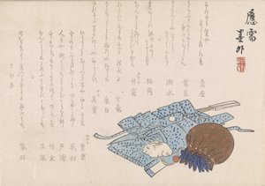 Stillleben mit Beutel und Kleidungsstück von Bokugai
