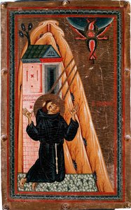 Leben des Heiligen Franz von Assisi: Der Heilige Franziskus empfängt die Stigmata von Bonaventura Berlinghieri
