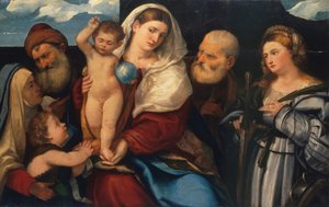 Madonna und Kind mit Heiligen