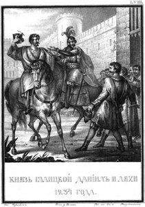 Daniel Romanovych von Galizien im Jahr 1234 aus Illustrierter Karamzin, 1836