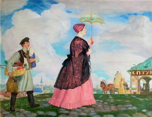 Händlerin mit Einkäufen, 1920