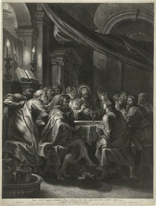 Christus und die Apostel beim letzten Abendmahl von Boëtius Adamsz. Bolswert