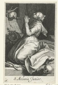 Heilige Melania die Jüngere als Einsiedlerin von Boëtius Adamsz. Bolswert