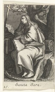 Heilige Sara von Libyen Sancta Sara Eremitinnen (Serientitel) Sacra Eremus Ascetriarum (Serientitel) von Boëtius Adamsz. Bolswert