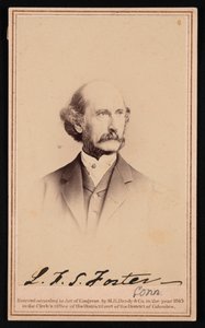 Porträt von LaFayette Sabine Foster 1806-1880, vor 1869