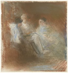 A. Grandmont mit einem Buch und zwei Frauen