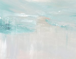 Gelassene blaue Pinselstriche