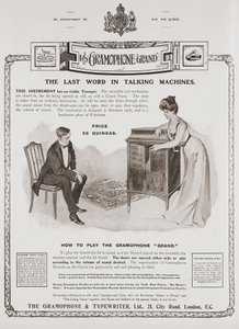 Werbung für die Gramophone Company von British School