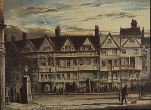 Holborn Bars, gekauft und restauriert von Prudential Assurance Co, ca. 1884 von British School