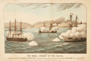 Das Seegefecht im Pazifik zwischen HMS 