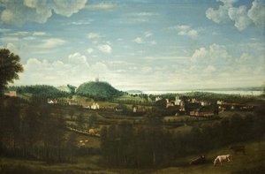 Ansicht des Dorfes Henbury, ca. 1720 von British School