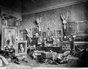 Studio des florentinischen Malers Edoardo Gelli von Brogi Brogi