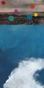 Bunte Wüsten-Ozeanwelle