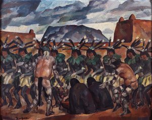 Donner-Tanz (auch bekannt als Der Feder-Tanz) von Bror Julius Olsson Nordfeldt
