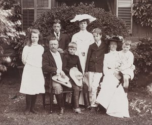 Präsident Theodore Roosevelt, seine Frau Edith und Familie
