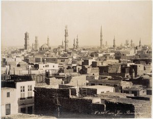 Ansicht der Dächer von Kairo - Fotografie der Zangali Brüder, späte 19. Jahrhundert von Brothers Zangaki