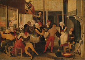 Party in einem Bordell, ca. 1540 von Brunswick Monogrammist
