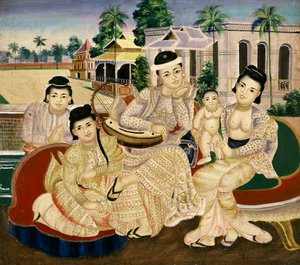 Familienporträt von Burmese School
