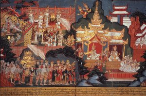 Die Geburt des zukünftigen Buddha von Burmese School