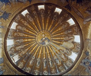 Christus Pantokrator (oder Christus in Herrlichkeit) und die Apostel (Mosaik)