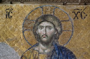 Deesis Christus in der Hagia Sophia (Mosaik)