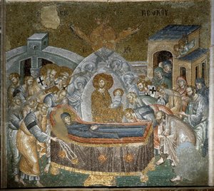 Entschlafung der Jungfrau (Mosaik) von Byzantine