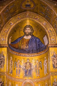 Bild von Jesus, Kathedrale Santa Maria Nuova, Monreale, Sizilien, Italien, Europa von Byzantine