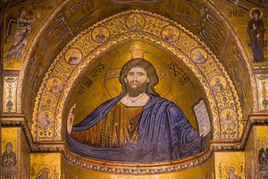 Bild von Jesus, Kathedrale Santa Maria Nuova, Monreale, Sizilien, Italien, Europa von Byzantine