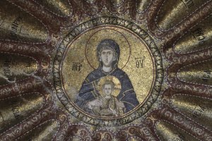 Jungfrau und Kind, im Chora-Kirchenmuseum von Byzantine