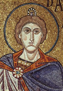 Der Prophet Daniel (Detail) der Innenmosaiken in der St. Markus Basilika, 12. Jahrhundert von Byzantine Byzantine