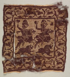 Ornamentales Quadrat von einer Tunika von Byzantine PeriodEgyptian