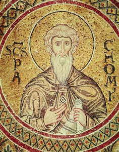 St. Pachomius (gest. 346) (Mosaik)