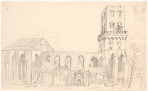 Ruinen der Nikolaikirche, Kopenhagen von C.A. Lorentzen