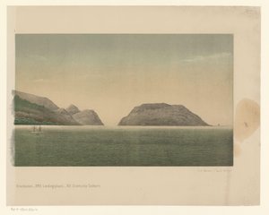 Ansicht der Küste von Groß-Atjeh, mit der Flotte der Ersten Atjeh-Expedition vor der Küste