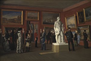 Einer der Räume in der Königlichen Gemäldesammlung im Schloss Christiansborg von C.C. Andersen
