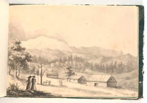 Reiter von einem stehenden Mann im Profil von C.F. Zeuthen
