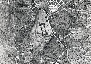 Stadtplan von Neapel mit Capodimonte, Detail aus der Karte des Herzogs von Noja von J.B. and Brown J. Rowbotham