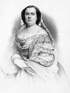 Porträt von Isabella II. von Bourbon (1830-1904), Königin von Spanien, Gravur von J.B. and Brown J. Rowbotham