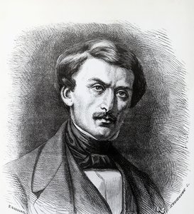 Porträt von Paul-Emile Botta (1802-1870), italienisch-französischer Archäologe, Gravur Frankreich