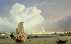 Am Hoogly-Fluss bei Garden Reach unterhalb von Kalkutta, 1852