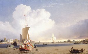 Schifffahrt auf dem Hooghly-Fluss, Kalkutta, 1852