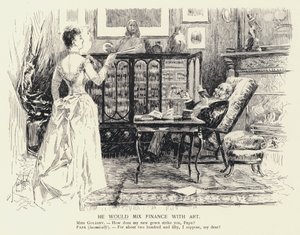 Er würde Finanzen mit Kunst mischen (Lithografie) von C.J. Taylor
