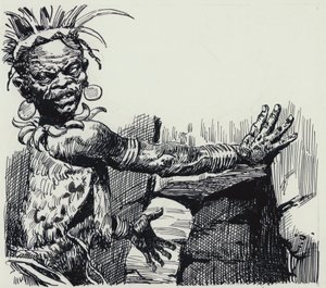 Illustration für König Salomons Minen von C.L. Doughty