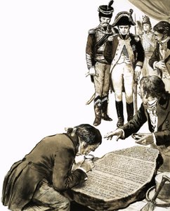 Napoleon brachte Gelehrte, um die Geheimnisse der alten Sprachen des Steins von Rosetta zu lösen von C.L. Doughty