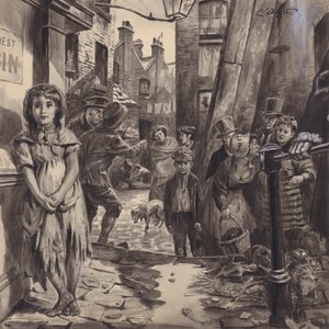 Viktorianische Slumszene von C.L. Doughty