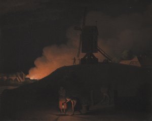 Ein Feuer in der Nacht