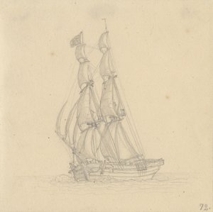Eine Brigg von Christoffer Wilhelm Eckersberg