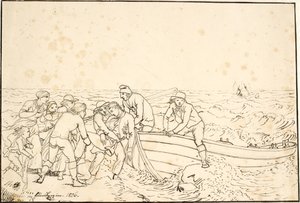 Die Fischer von Hornbæk von Christoffer Wilhelm Eckersberg